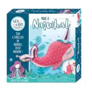 Kids Craft DIY Make a Narwhal Create Adorable & Plush Art Kit Arts Crafts 7+