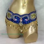 Women Sequins Beaded Stone Belly Dance Costume EDC Carnival Hip Scarf Belt