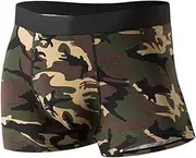 [pants & sox] Mens 5 Pairs Camouflage breathable Underwear XL Green