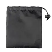 Drawstring Bag For Camping Lightweight Multipurpose 210D Polyester Black