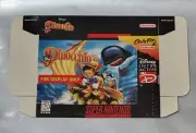 New Super Nintendo SNES Official Display Only Box for Pinocchio (No Game) A+