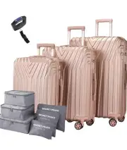 Bonsite Luggage and Travel Gear Suitcase 3 Piece Hardshell Set with Scale