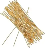 GARIOUANS 50PCS Stainless Steel Flat Head Pins for DIY Jewelry Making Durable Pins for Necklaces Bracelets Earrings for Beginners and Crafting Projects