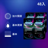 在飛比找momo購物網優惠-【Durex 杜蕾斯】雙悅愛潮裝保險套12入*4盒(共48入