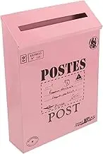 HYTROVE Vintage Iron Wall Mounted Mailbox Retro Style Post Box with Lock for Outdoor Use Durable Design for Envelopes Newspapers Magazines for Home Garden