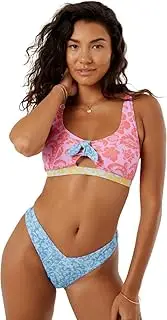[Roxy] Women's Bralette Bikini Adjustable Swim Top, Quick-Dry, Removable Pads, UPF 50+, Resort Wear