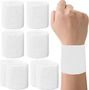 IMAGERIO 8 Pack Wrist Sweatbands Tennis Wrist Bands Absorbent Sweat Band for Men and Women, Breathable Cotton Sweatbands for Working Out, Football, Basketball, Running Athletic Sports