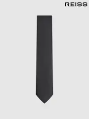 Reiss Black Ceremony Textured Silk Blend Tie (N33326) | $95