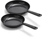 GreenPan SmartShape Healthy Ceramic Nonstick 24 & 28 cm Frying Pan Skillet Set, PFAS-Free, Induction, Dishwasher Safe, Black