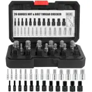Nut and Bolt Thread Checker, 26 Male/Female Gauges - 14 Inch & 12 Metric, Thread