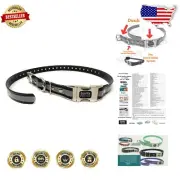 Reflective Biothane Dog Collar Strap - Double Buckle for All Breeds, 1"x30"