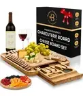 Charcuterie Board Gift Set - Bamboo Cheese Board Serving - House Warming Gifts