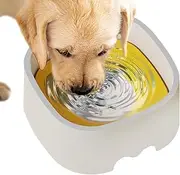 Spill Proof Dog Water Bowl,1L Pet Water Bowl Slow Feeder Dispenser | Portable Non-Slip Base Pet Feeder Dish for Medium Puppies