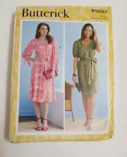 Butterick Pattern R10557 Belted Dress Long Sleeve Y Size XSM-SML-MED 11 Pieces