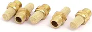 uxcell® 1/8BSP Male Thread Silencer Noise Exhaust Pneumatic Muffler Brass Tone 5pcs