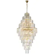 Gold Grand Crystal Brass Chandelier Spiral Staircase Pendants Lights Glitz 23 Lighting 11 Tier Fiorentino Karina