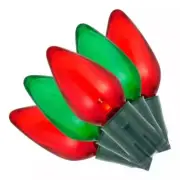 300 Count Red/Green C9 LED Lights Steady Lit Home Accents Holiday New