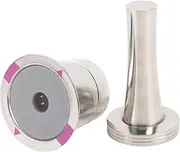 Reusable K Coffee Pods for K, Stainless Steel Reusable Espresso Capsules, Single Hole Refillable K Coffee Filters with Tamper, Spoon and Brush, Environmental Friendly