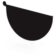 VIC NEW Stratco Half Round Gutter Stop End Ebony