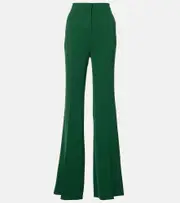 [Max Mara] Max Mara Cosmo high-rise cady straight pants UK 2 green