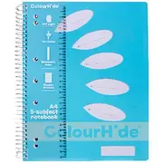 ColourHide A4 5 Subject Book 250PG Blue