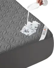 Waterproof Mattress Protector, California King Size Mattress Pad with Deep Pocke
