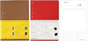 Nitoms SS0089 STALOGY Notebook Cover, 365 Days Notebook, A5, Plain, Camel, Red, Limited Set