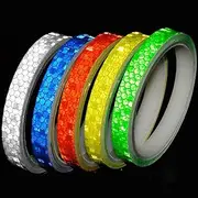 Reflective Tapes 5 Colors Safety Reflective Warning Stickers, Waterproof Outdoor Bicycle Rim Reflector Tape, Thin Reflective Sticker Rolls for Bikes, Bicycles, Motorcycle Decoration.