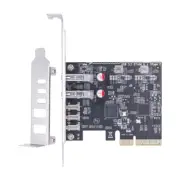 Internal USB3.2 Expansion Hub PCIe 4X8X16X Adapter Card 5 Port 3 USB C 2xUSB A