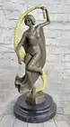 Art Deco Statue signed GUIRANDE J D Statue in bronze patina gold, Artwork Sale