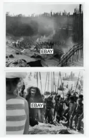 KING KONG 1976 VINTAGE MOVIE PHOTOS LOT #1 (2) THE SKULL ISLAND NATIVES
