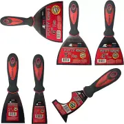 6pc Putty Knife and Painter's Knife Set, Dry Wall Taping Knife with Pro Grip