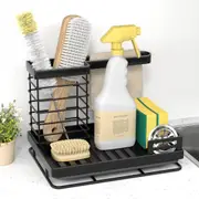 Stainless Steel Sink Caddy with Soap Dispenser and Sponge Holder