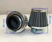 2x 34mm Chrome Pod Air Filter Cleaner Dirt Pit ATV Quad Bike Buggy Go Kart
