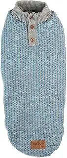 Kazoo Button Up Knit Dog Jumper, Blue, X-Small