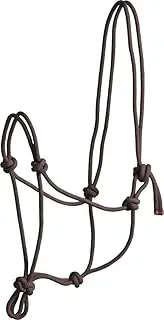 Cwell Equine Rope Halter/Headcollar Natural Horsemanship/Parelli ONE SIZE FITS F/C/P Choice of Colors (BROWN)