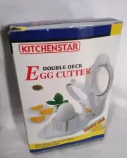 KitchenStar Double Deck Egg Cutter Piercer Slicer Kitchen Gadget Tool White