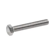 Hex Head Screws Bolts 304 Stainless Steel Metric Flat Hexagon Coarse Threaded Machine Cap Fully Thread Assortment SUS Storage Silver M5x40mm