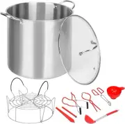 Stainless Steel Canning Pot Set 21.5 Quart, Water Bath Canner with