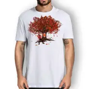 Tree vs Lumberjack Forest T shirt Woodland Axe Nature Tree Monster graphic Tees