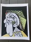 Pablo Picasso "Weeping Woman w/ Handkerchief" 20"X16". With COA