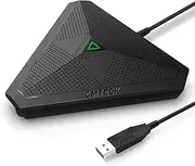 CMTECK USB Desktop Computer CM001 Microphone, Mute Button with LED Indicator, Omnidirectional Condenser Boundary Conference Mic for Recording,Streaming,Gaming,Skype (Windows/Mac)