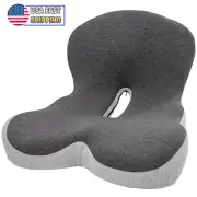 Memory Foam Seat Cushion w/ Ergonomic Lumbar & Back Support Coccyx and Tailbone