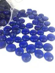 30 Lb Flat Glass Marbles/Pebbles for Vase Filler Etc (Royal Blue0.65" ~2700PCs)