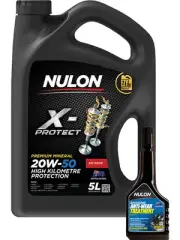 Nulon X-Protect 20W-50 Mineral Engine Oil 5L + Anti-Wear Treatment 300ml