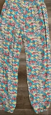 435 by MATILDA JANE multicolor floral patterned viscose pants~girl's size 14