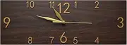 KOLYMAX Rustic Wall Clock Silent Non-Ticking, Frameless Art Wall Clocks Farmhouse Wall Décor，Rectangle Handmade Clocks Decorative for Home Living Room Kitchen Office, Battery Operated