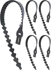 Plant Ties | 5pcs Garden Ties | Rubber Locking Flexible Tie Straps for Tying Climbing Plants Shrubs | Twist Tie,Shrub Tying Tool, Garden Locking Strap for Home Organizing, Farm, Camping