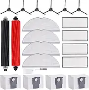 Accessories for Roborock S8 PRO S8 PRO Ultra Vacuum Cleaner, Replacement Parts Kit for Roborock S8 Pro Ultra, 2 Main Brushes, 4 Wipes, 4 HEPA Filters, 4 Dust Bags, 4 Side Brushes, 1 Cleaning Brush