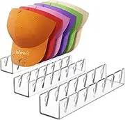 Lifewit 3 Pack Hat Organizer for Baseball Caps, Hat Storage Rack for 21 Ball Caps, Hat Stand Shelf for Trucker Hat and Golf Cap in Closet, Bedroom, Dresser, Clear
